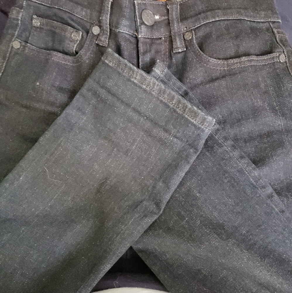 Tory burch dark wash cropped skinny jean. 25